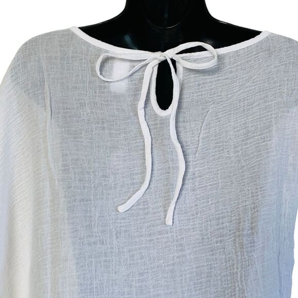 Andie White Magdalena Cotton Crinkle Gauze Kaftan Sz S/M NWT - Picture 5 of 12